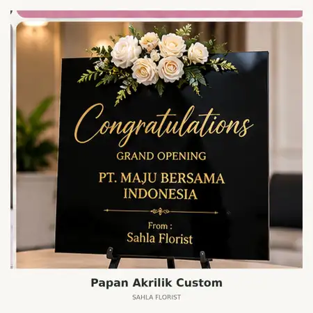 Papan Bunga Akrilik Jayawijaya